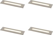 Комплект от 4 модерни стоманени вградени подови прожектора 30 см с включен LED IP65 - Eline