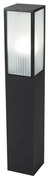Умна външна подова лампа черна с оребрено стъкло 80 см вкл. WiFi A60 - Charlois