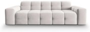 Светлосив кадифен диван 222 cm Kendal - Micadoni Home