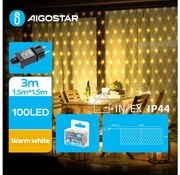 Aigostar - LED Екстериорни Коледни лампички 100xLED/8 функции 4,5x1,5m IP44 топло бял