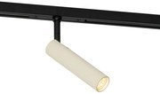 Модерен прожектор бежов с черен за 1-фазова релсова система - Slimline Uzzy