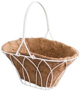 Кокосова саксия кошница (CGF0428-12W) бяла