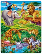 Larsen - Пъзел: Детски – "Африкански животни" – 18 части, голям