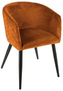 Трапезен стол с atmosphera Marlo, Велур - Амбър