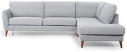 Светлосив ъглов диван (десен ъгъл) Oslo - Scandic