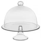 Стъклена поставка кръгла за сладки с купол 21xh22,5см VIDIVI-BANQUET (67450M)