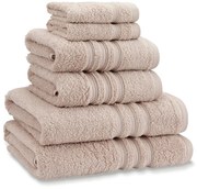 Бежови памучни хавлии и кърпи за баня в комплект от 6 бр. от тери Zero Twist – Catherine Lansfield