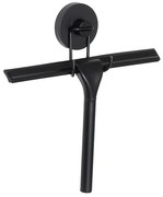 WENKO 24731100 - Гумена стъргалка за душ VACUUM-LOC, кръгла, 24,5x25 cm, черна