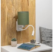 Brilagi - LED Аплик NUBILA 1xE27/25W/230V + LED/3W бял/зелен