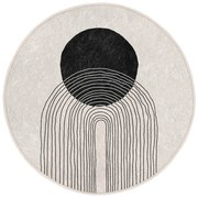 Кремав кръгъл килим подходящ за пране ø 120 cm Comfort – Mila Home