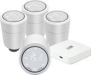 Immax NEO 07732C-К-кт 4бр. термостатични глави + BRIDGE PRO v3 2xAA/3V Wi-Fi Tuya