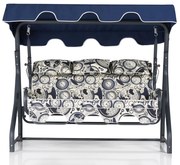 Градински троен люлеещ се стол Salvia 2, цвят Многоцветен