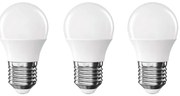 Топли бели LED крушки в комплект от 3 бр. E27, 4 W – EMOS