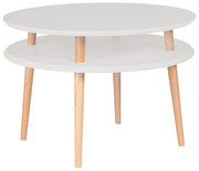 Светлосива маса за кафе с естествени крака UFO, Ø 70 cm Ufo - Ragaba