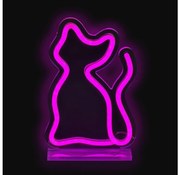 2Kids Toys - LED Неон маса декорация LED/5W/USB котка