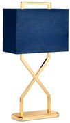 Elstead CROSS-TL - Настолна лампа CROSS 1xE27/60W/230V златист/син