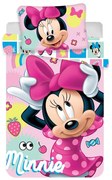 Розово памучно детско спално бельо 100x135 cm Minnie "Sweet" – Jerry Fabrics