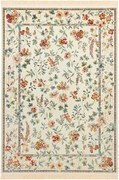 Кремав килим от вискоза 160x230 cm Oriental Flowers – Nouristan