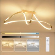 Brilagi-LED Плафон с възможност за димиране TWISTER LED/60W/230V 3000-6000K златен+ДУ