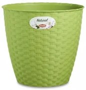 Stefanplast - Кръгла кашпа Natural Line 24 см - зелен