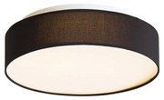 Интелигентна таванна лампа черна 35 см с LED и дистанционно управление - Flat Drum