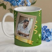 Коледна чаша със снимка - Зелена магия