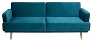 Триместен разтегателен диван atmosphera Jack, Велур, Тюркоаз, 214x86x83 cm