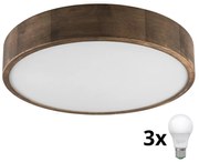 Brilagi - LED таванно осветително CARVALHO 3xE27/60W/230V дъб орех Ø47 см