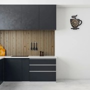 Стенен часовник Време за кафе във формата на чаша 45 x 30 cm