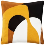 Декоративна възглавница atmosphera Hary, 45x45 cm, Бродерия - Охра