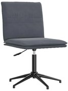 4101268 vidaXL Трапезен стол, тъмносив, кадифе