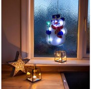 LED коледна декорация, снежен човек, 8xLED/3xAAA, студено бяла светлина