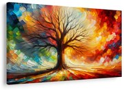 Картина на платно – Дървото на живота в цветове