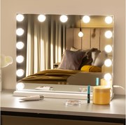 BRILAGI - димируемо огледало за грим HOLLYWOOD LED/15W/230V CCT + USB бяло