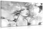 Картина на платно – Женска прелест в черно-бял стил