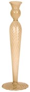 Светлокафяв стъклен свещник, височина 26,5 cm Swirl - PT LIVING