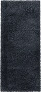 Антрацитна пътека 80x250 cm Fluffy – Ayyildiz Carpets