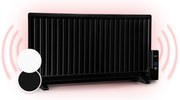 OneConcept Wallander, маслен радиатор, 1000 W, термостат, маслено отопление, ултра плосък дизайн, черен