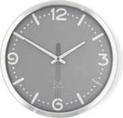 Nedis CLWA7226SS - Стенен часовник Ø 30,5 см 1xAA матов хром/сив