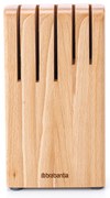 Поставка за ножове Brabantia Profile 1003297, До 5 ножа, Стилен дизайн, Бук, Кафяв