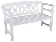 Бяла дървена градинска пейка Vancouver - Garden Pleasure