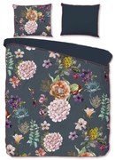 Антрацитно двойно удължено спално бельо от памучен сатен 240x220 cm Parma – Descanso