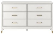 Бял скрин 144x85x41 cm Westerleigh – Støraa