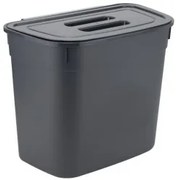 Horecano - Пластмасов кош за отпадъци за окачване с капак 27,9x16,7xh21,1см антрацит HOME-(07110A)