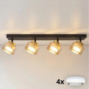 Brilagi - LED Точково осветително тяло AURA LUX 4xGX53/30W/230V черно/златно