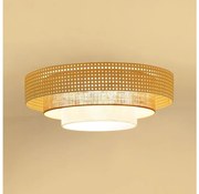 Brilagi - LED таванно осветително тяло CEDAR LUNETA LED/26W/230V ратан/кафяв/кремав