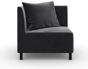 Модул Cristina ъглов в цвят тъмносиво, 88х88х82 см