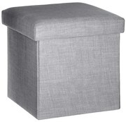 Пуф със съхранение atmosphera Tomaz, Сгъваем, Светлосив