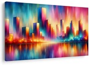 Картина на платно – Цветен силует на града