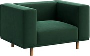 Кресло от тъмнозелено кадифе Kukumo - Ame Yens